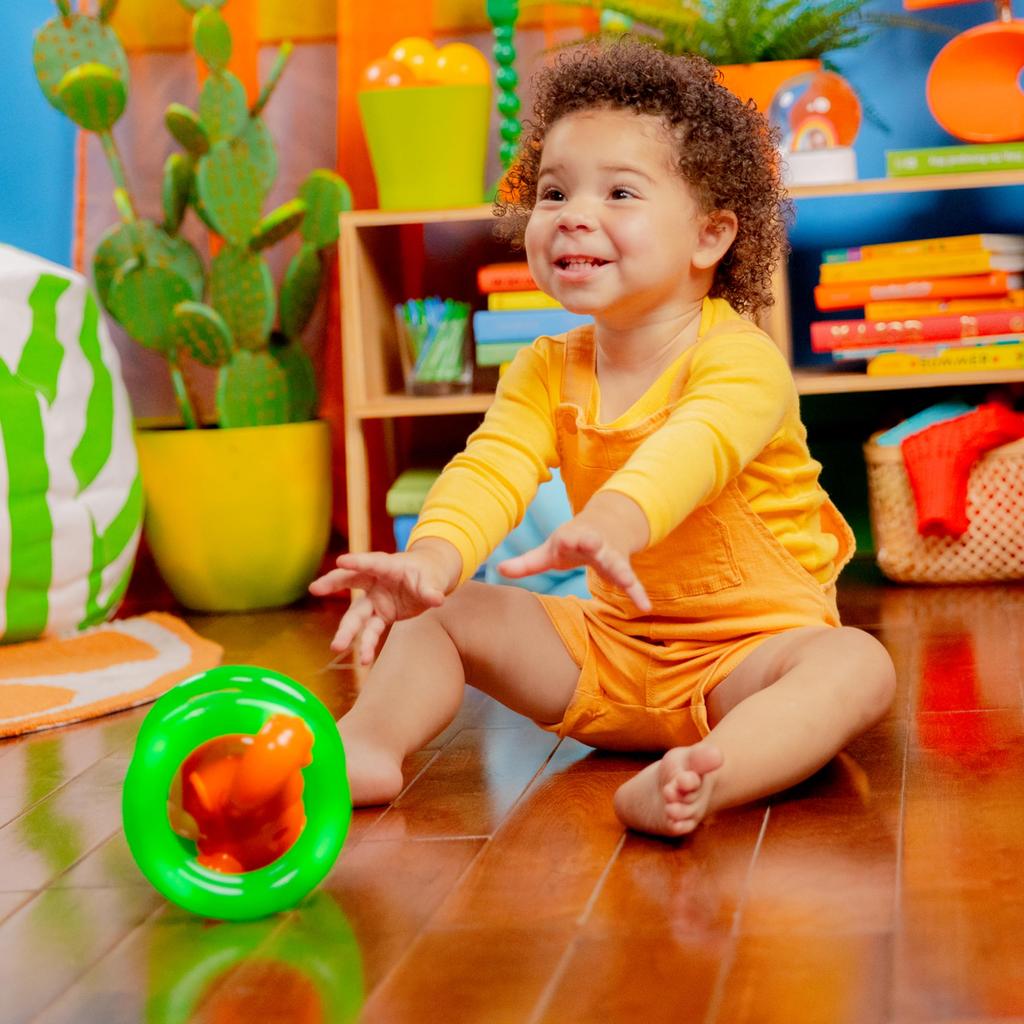 Bright Starts Roll & Grow Monkey (6 Months and Up) Crawling & Chasing Game, 52181