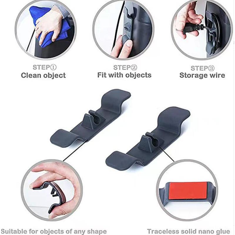 Organizer Cord Wrapping Selfadhesive Wire Holder Management Fixed Appliances