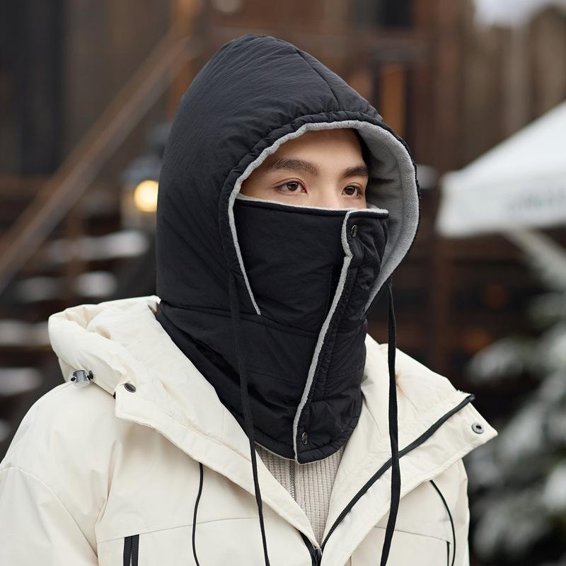 New Bike Hat Scarf Integrated Women's Winter Outdoor Warm Windproof Cold Pullover Lei Feng Hat Men