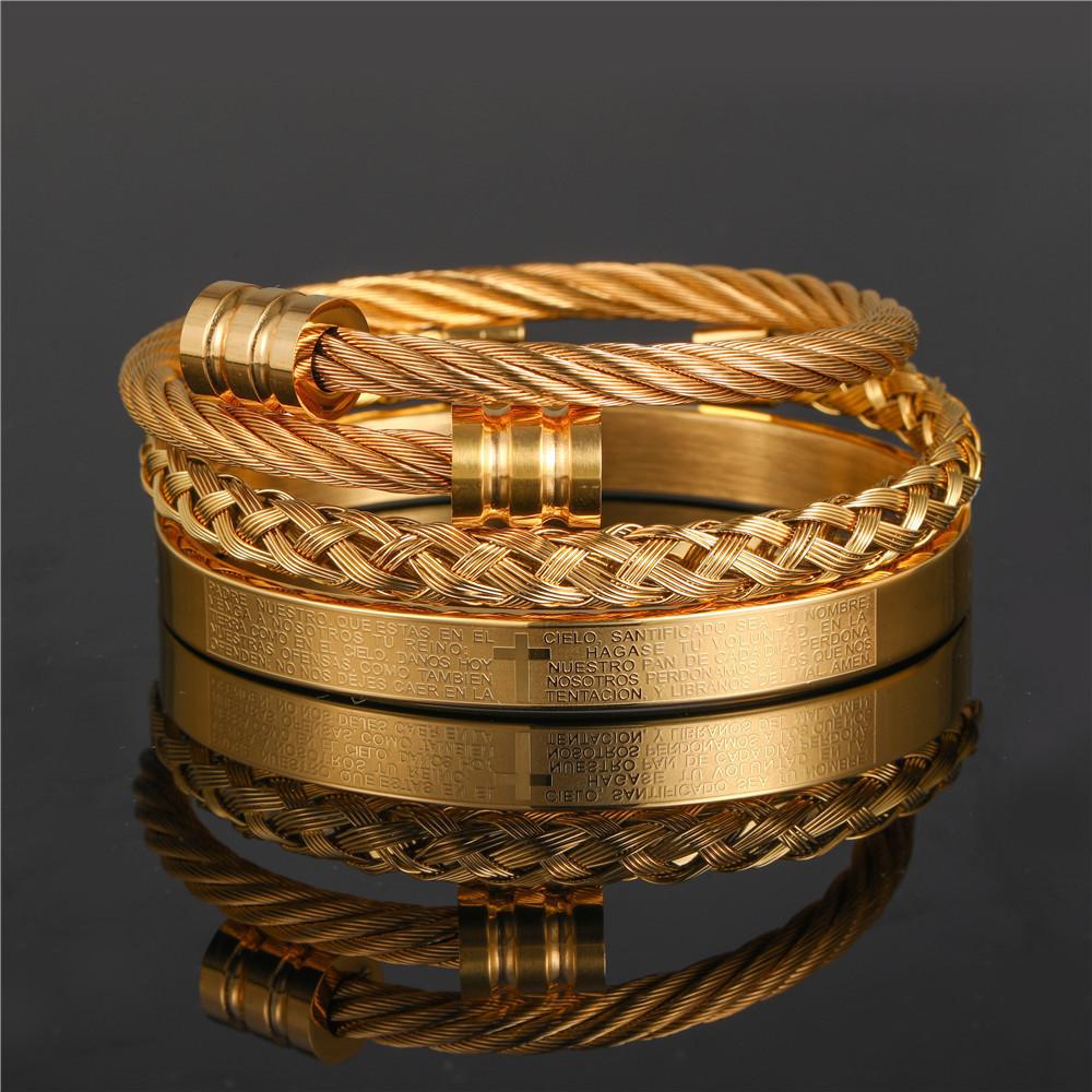 Punk-Retro-Armbänder aus Stahl mit geometrischen Formen für Herren mit mehrfarbigen Spiralen – ideal als Geschenk für Festivals