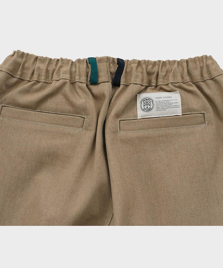 Pep Studio Sahara Selvedge Denim Elastic Waist Pants (Beige)