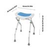 Lightweight Bathing Chair Foldable Design Waterproof Aluminum Alloy Construction Elderly Safety Shower Seat For Home Use