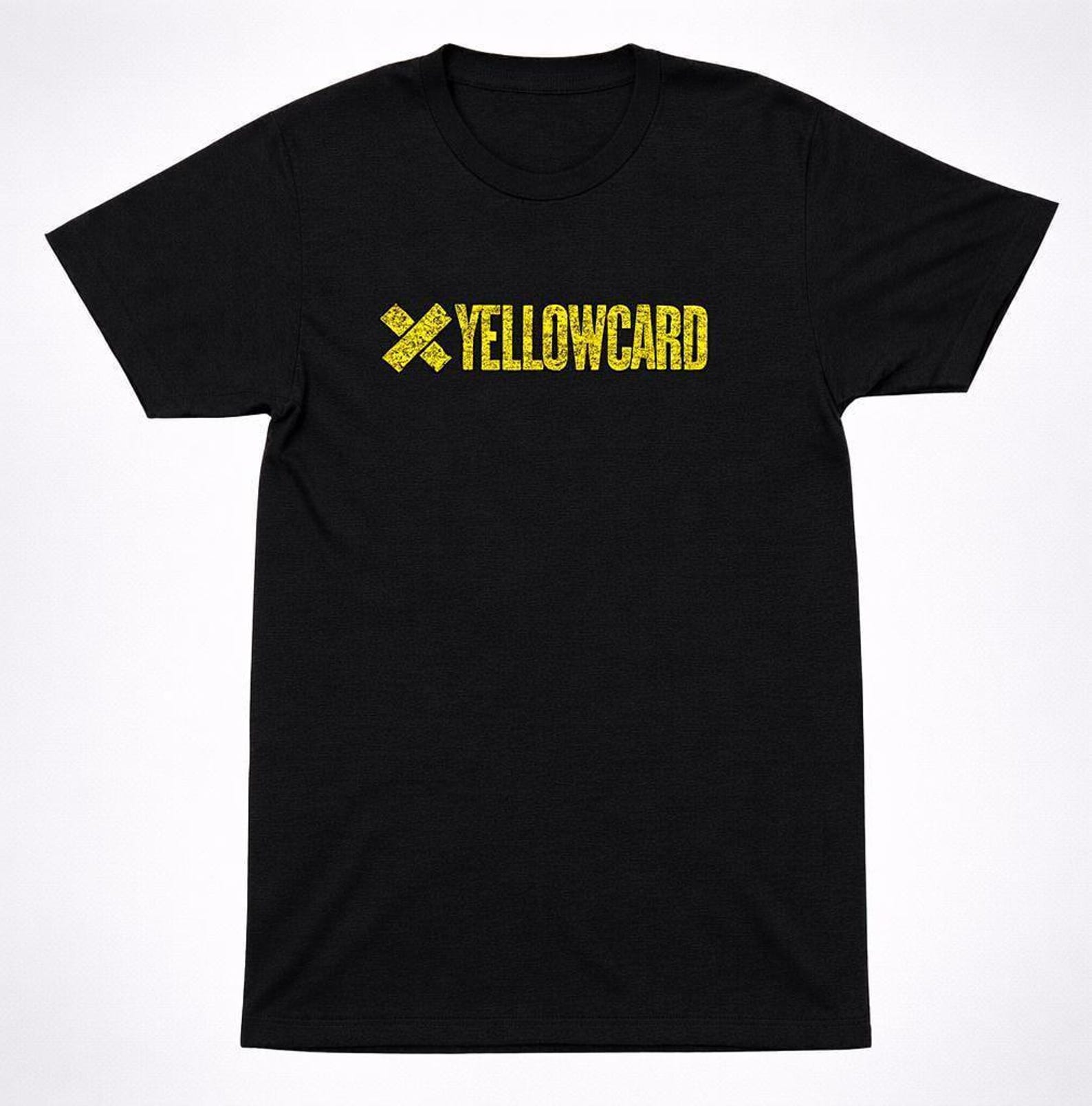 Yellowcard Emo Pop Punk Band Distressed T-Shirt: Vintage Melodic Punk Logo (Unisex Sizes S-XXL, Cotton Blend, Concert Ready) 4XL