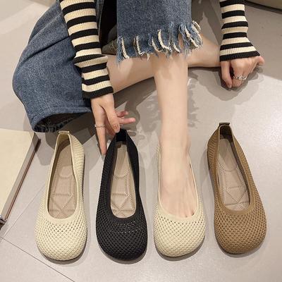 Sommer Neue Große Größe Damen Schuhe Mode Mesh Ausgehöhlt Atmungsaktiv Weiche Sohle Rutschfest Lässige Flache Sohle Schuhe für Damen