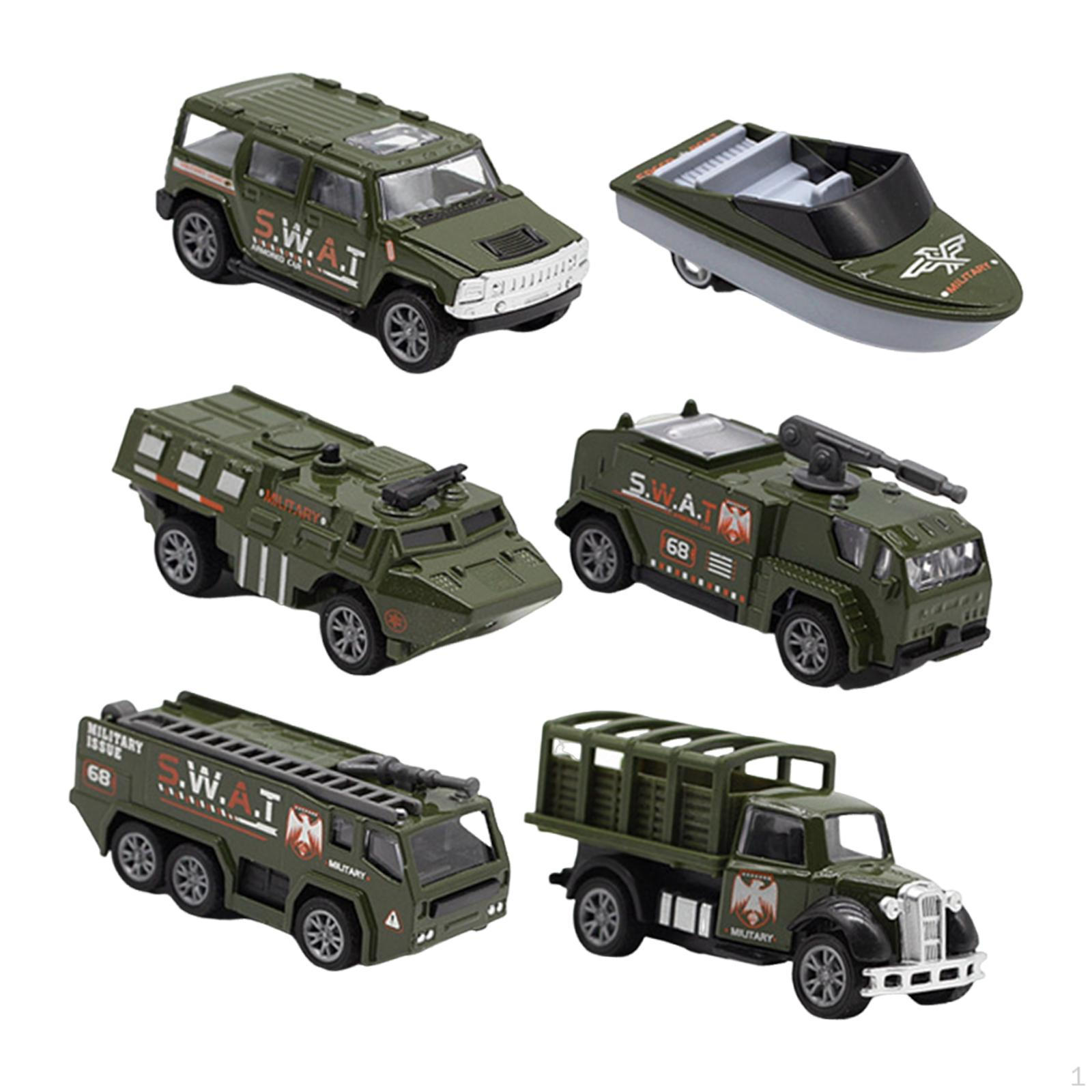 

Набор из 6 инерционных литых автомобилей, см, зеленый, ударопрочный, легкий, для раннего обучения, Style A