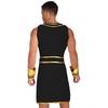 Men's Halloween Egyptian Cosplay Costume Costume Contrast Color Round Neck Sleeveless Dress with Cuffs