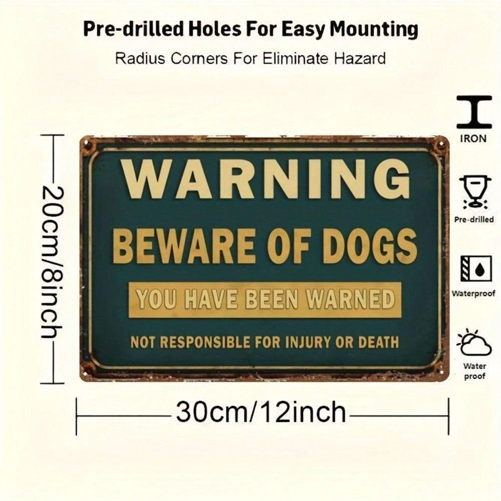 Vintage Metal Poster Dog Wall Art Garage Decor