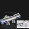Stainless Steel Dual Control Valve G1/2 Outlet Shut Off Toilet Angle Valve  Bathroom Accessories