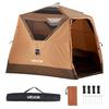Camping Tent, 6 Person Pop Up Instant Cabin Tent with Rainfly & Large Mesh Windows, 60 Seconds Easy Setup, Portable Waterproof Cabin Hub Tents with
