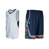 Logo Print Breathable Tank Top And Striped Shorts Basketball Set Men Sets 23500102-100+24500211-409