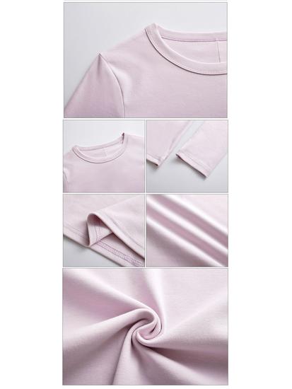Women's Autumn 2025 Long-Sleeve T-Shirt: Combed Cotton, Versatile Design with Exposed Stitching, Simple Round Neck.