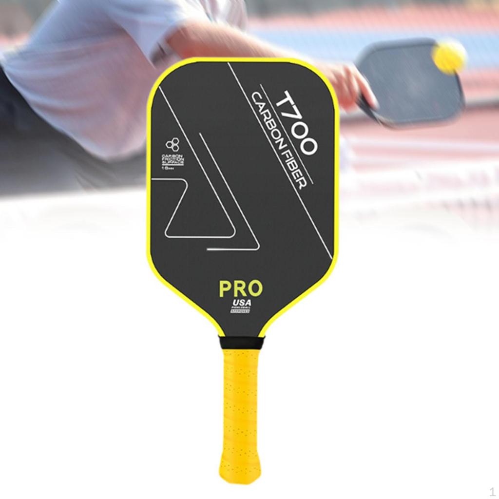 Pickleball Paddle 16mm Thick Racquet for Adults Beginner Practice Yellow