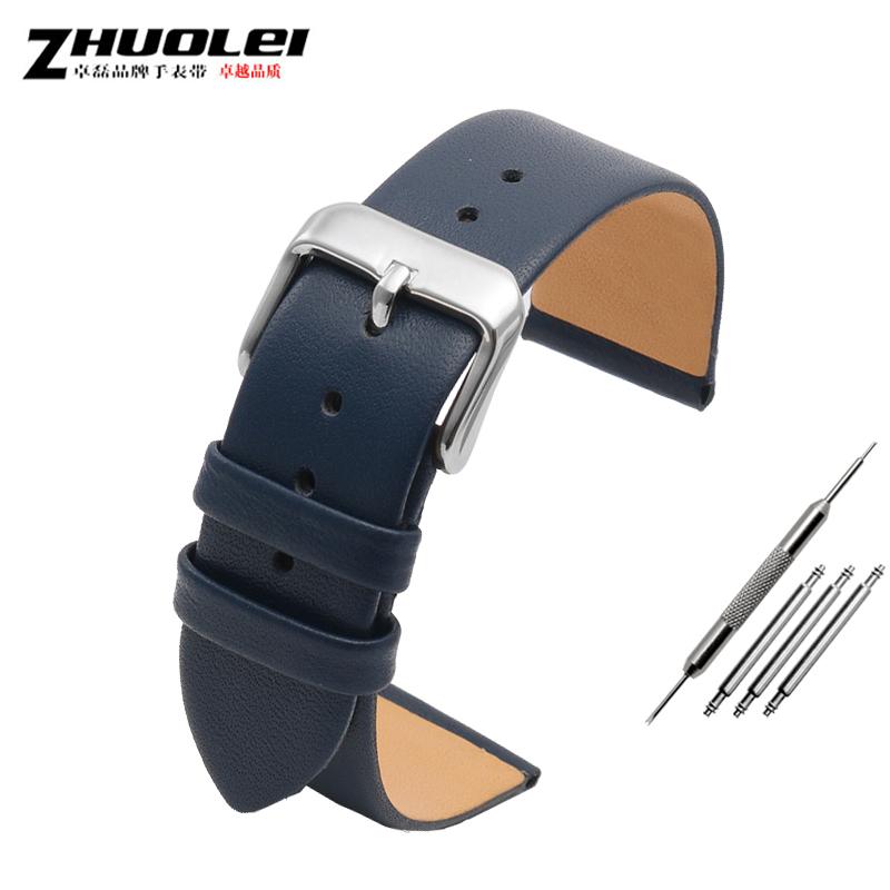Ultra-thin soft genuine leather watchband for brand watches band 12 14 15 16 17 18 19 20mm watch strap