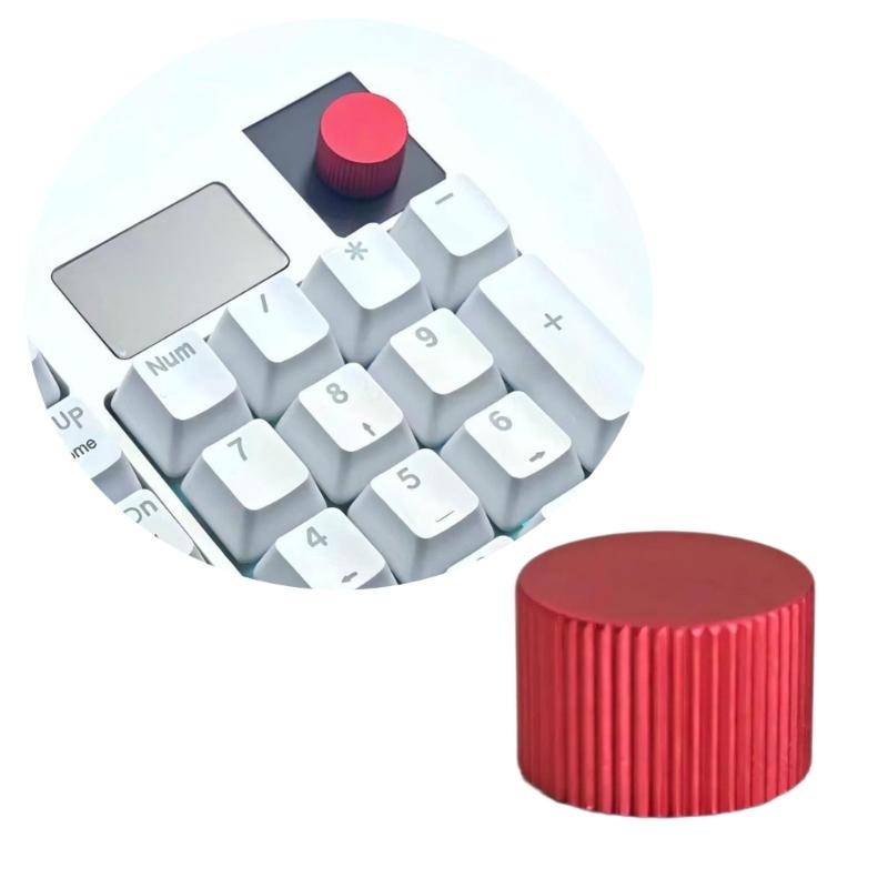 Metal Rotary Knob for D Shaft Half Shaft Mechanical Keyboards Ergonomic Aluminum Construction Tactiled Adjustment