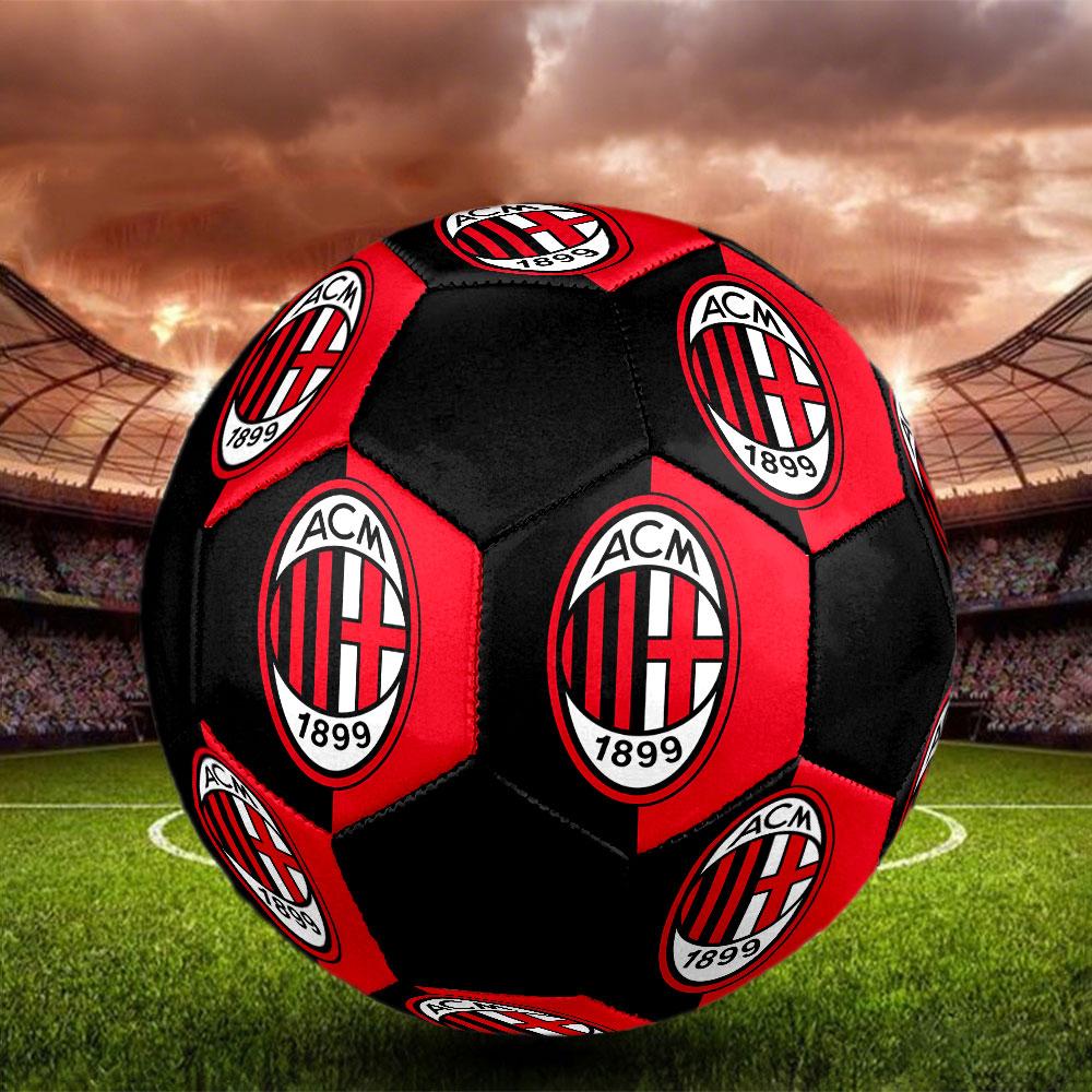 1 pz Pallone da Calcio AC Milan Taglia 5 Pallone da Calcetto Indoor Moda Colorato Gioco in Giardino - Ottimo Regalo per i Fan dello Sport HE18