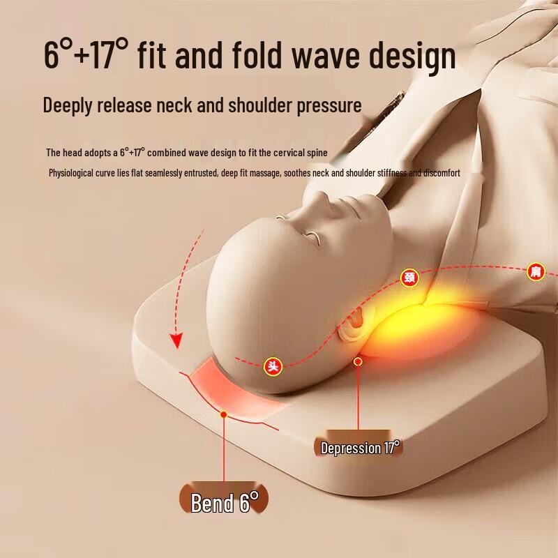 AUX Neck and Back Heated Massager Pad CN Plug (adapter Included)