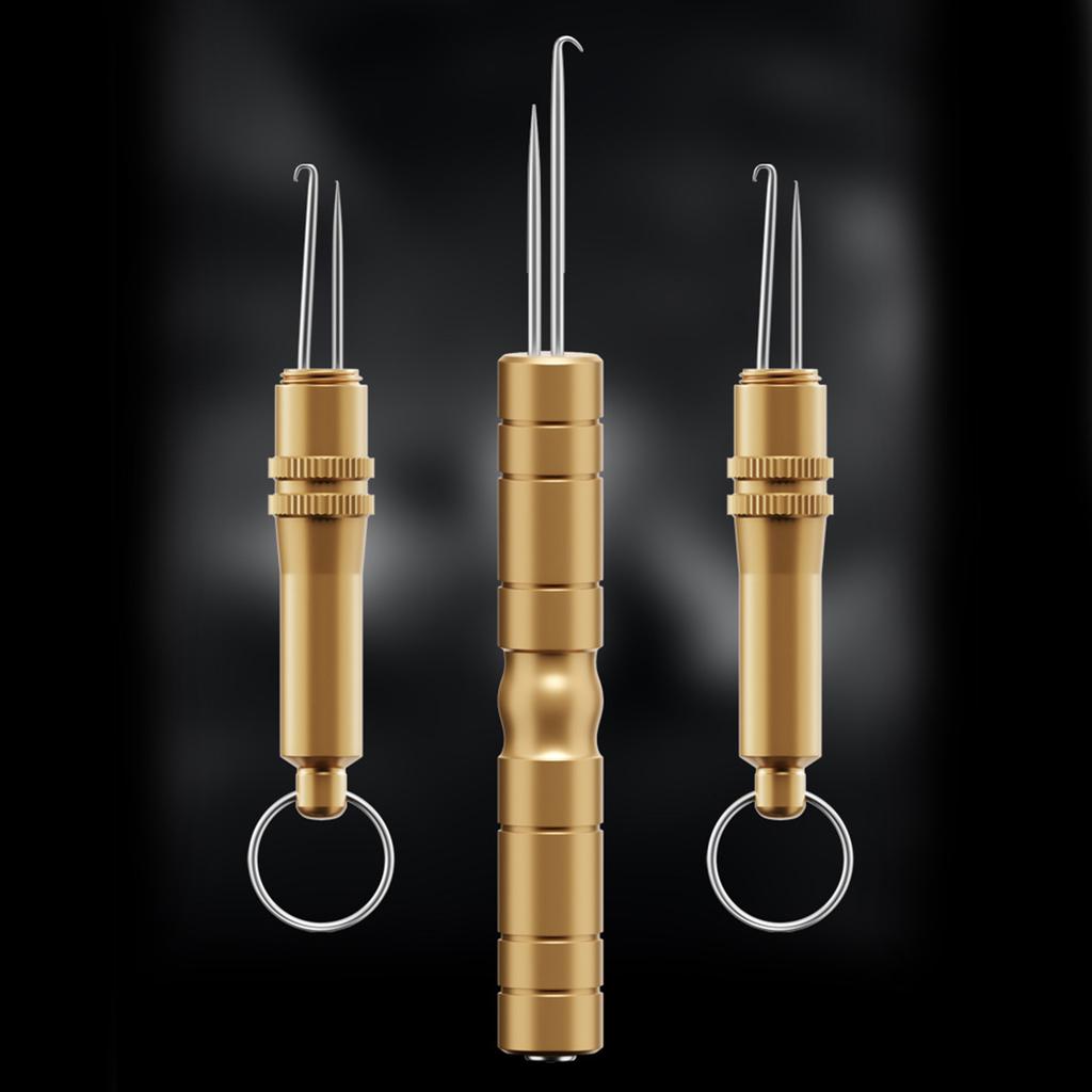 Retractable Fishing Hooks Extractor Hook Puller Fish Line Knotter Tool Fishing Hook Separator Aluminum Fish Line Remover