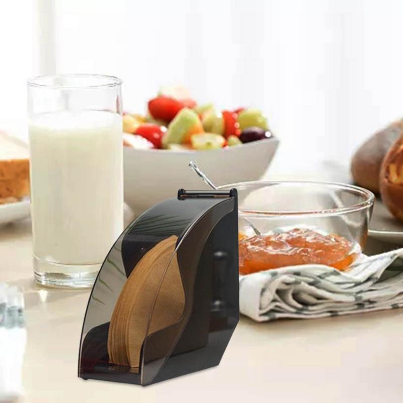 Triangle Coffee Filter Storage Cone Coffee Filters Storage Acrylic Triangle Coffee Filter Holder With Dustproof Cover Storage