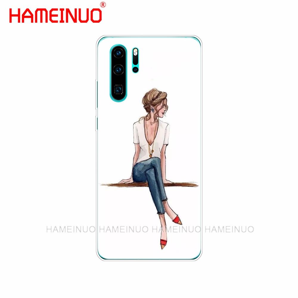 silicon phone cover case for huawei P30 PRO LITE P SMART 2019 plus p smart Z p20 lite 2019 Beautiful Love Dress Shopping Girl