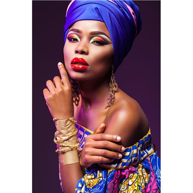 

Ювелирные изделия для черной девушки, печать на холсте, искусство Африки, женская настенная живопись для гостиной, настенные художественные постеры и принты, настенные панно, декор 21x30cm No Framed