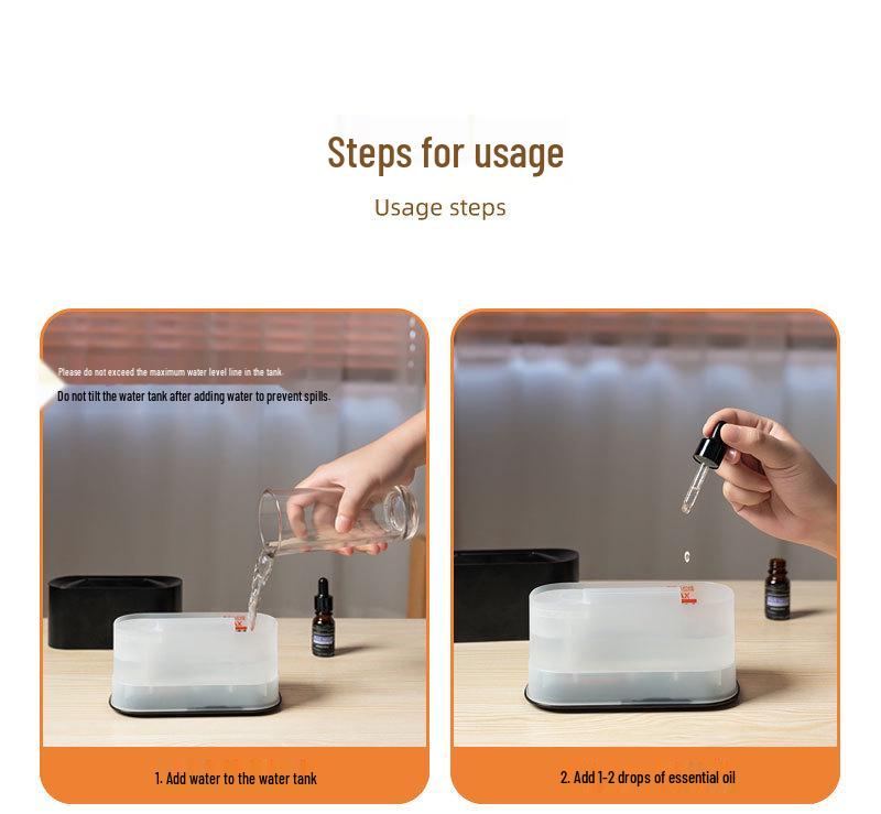 Creative Seven-Color Flame Aroma Diffuser & Humidifier