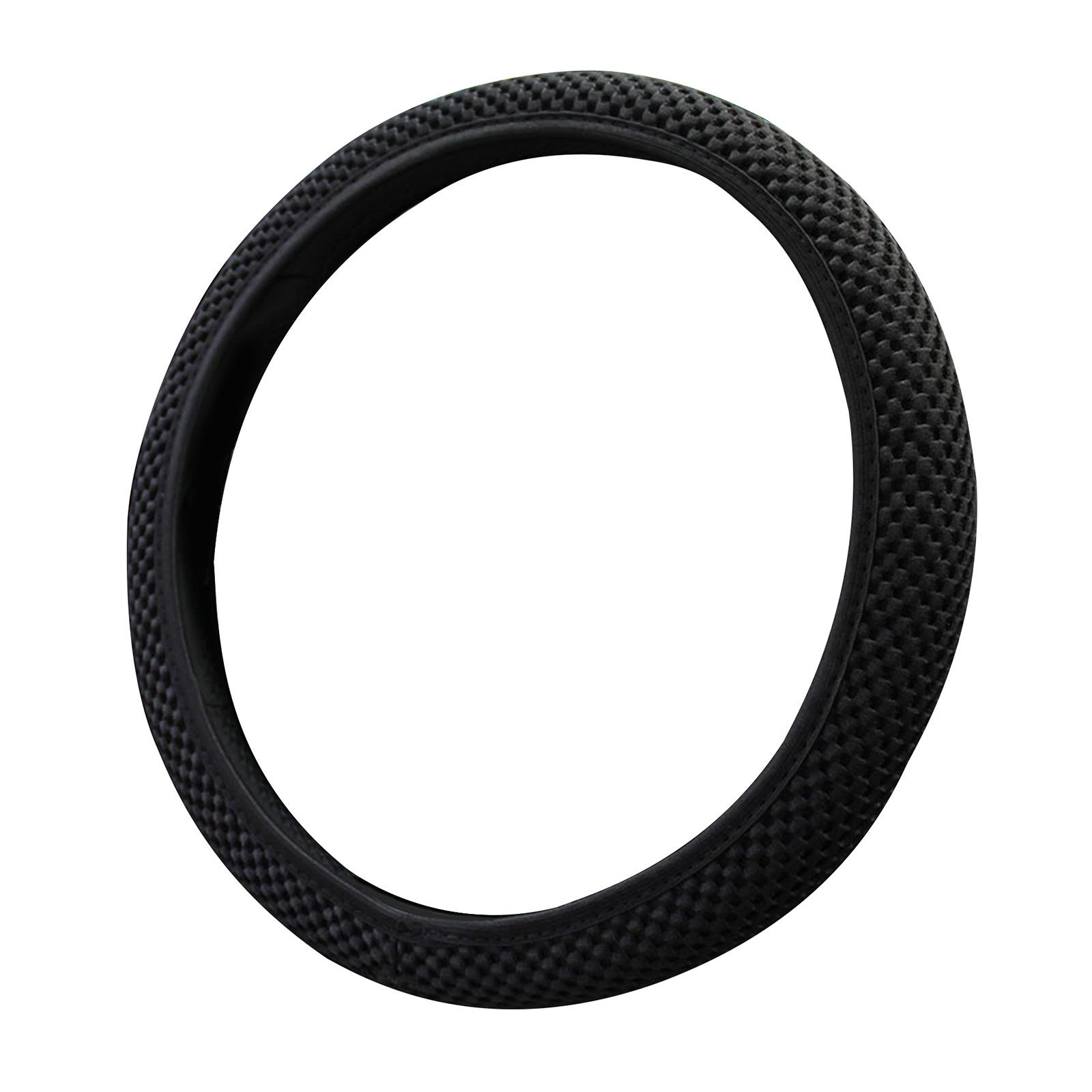 

Чехол на руль автомобиля, универсальный стандартный размер 14,5-15,3 дюйма, нескользящий дышащий чехол из микрофибры чёрный