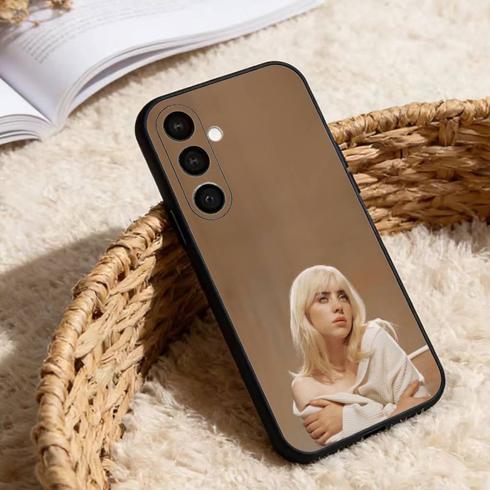 Famous S-Singer B-Billie Eilish Phone Case For Samsung Galaxy A91,80,73,72 ,71,53,52,32 ,31,22,21s,20,Soft Black Case