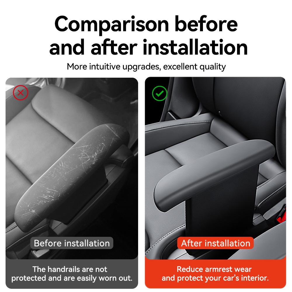 YZ For Tesla Model YL Second Row Door Armrest Protective Cover Soft Silicone Rear Handle Anti Wear Protection Car Interior