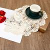 New Vintage Crocheted Doilies Shabby Chic Handmade Crochet Placemet Oval Dust-proof Cover Cloth