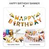2 Pcs Engineering Car Pull Flowers Happy Birthday Banner Decorations Construction Fornite Ornament Home The Baby