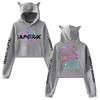 KPop Demon Hunters Hoodies Cosplay Costume 2025 Merch Hoodies Sweatshirt for Girls Cat Ear Crop Pullover Casual Clothes