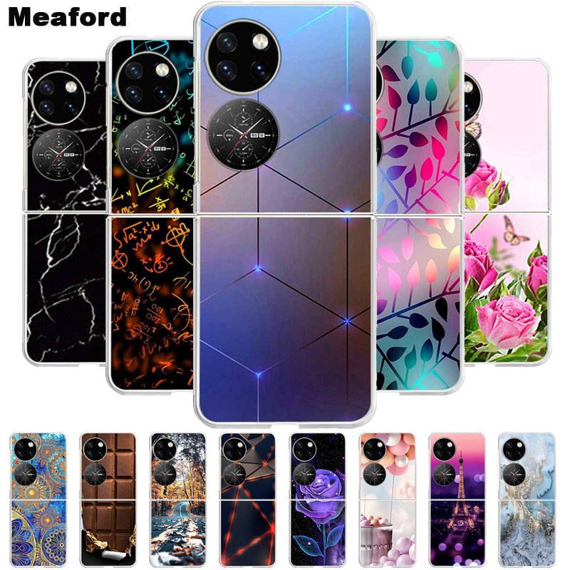For Huawei P50 Pocket Case Transparent Clear Hard PC Phone Back Cover For Huawei P50 Pocket Cases P 50 Pocket 2022 Shells Capa