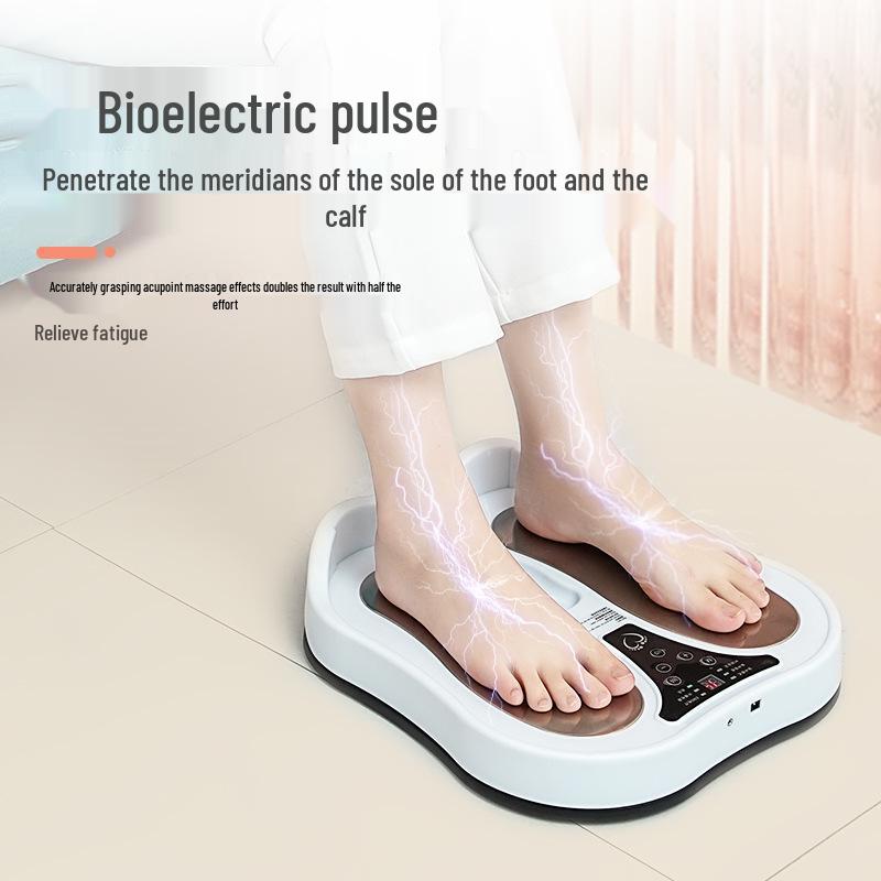 Aparat de masaj electric cu impulsuri pentru picioare, EMS, pad de acupunctură cu terapie termică