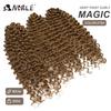 Edle Synthetische Flecht-Haarverlängerungen Deep Twist Curly 24 Zoll/60 cm Zopfhaar Ombre Hellgoldbraun Twist Häkelhaar