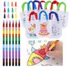 Borse Graffiti Colorate Fai da Te Pastelli Pittura Borsa Non Tessuto Giocattoli Disegno Bambini Cognizione Colori Materiale Pittura TMZ