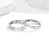 Adjustable 999 Sterling Silver Infinity Couple Ring Set - Fashionable, Niche Design, Simple Plain Band