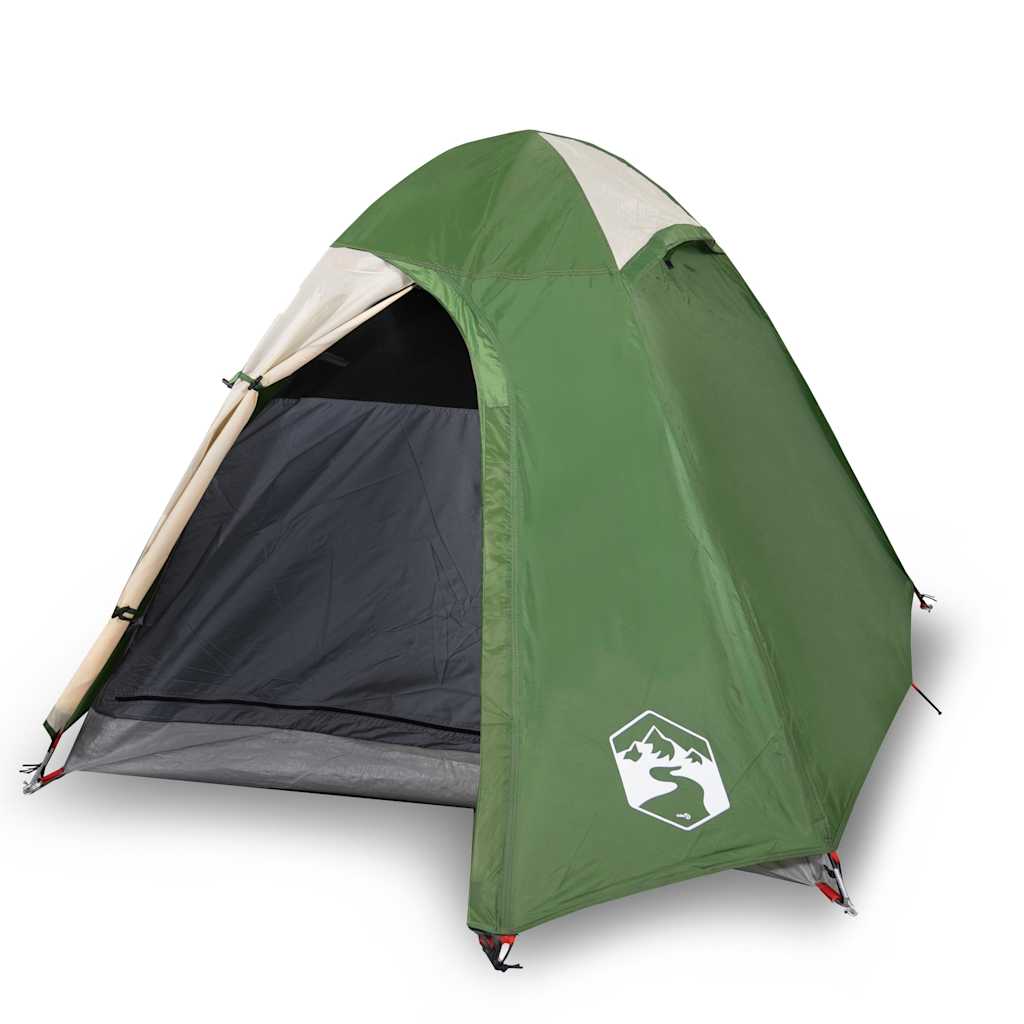 Vidaxl Tourist Tent, 2-Person, Dome, Green, Waterproof