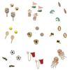 Creative Sports Series Design Stud Earrings For Women Small Cute AsymetricTennis Racket Basketball Golf Earring Fashion Jewelry