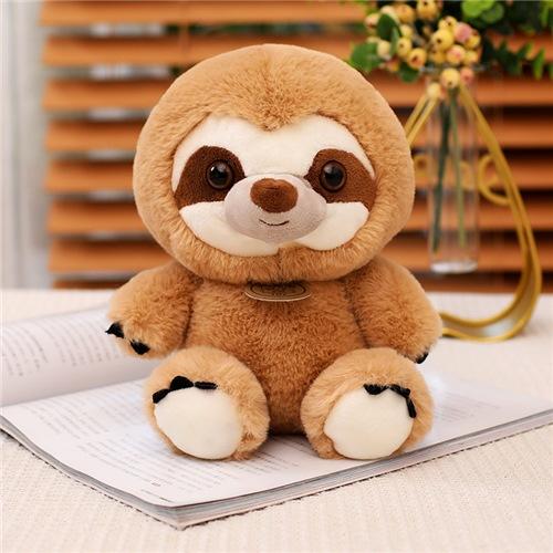 

New Plush Toy Cute Sloth Doll Lightning Sloth Doll 22cm коричневый
