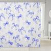 Feelyou Pink Bow Bath Curtain for Kids Boys Girls 72"x72" Cute Dreamy Princess Style Shower Curtain Waterproof Bow Pattern Bathroom Shower Curtain
