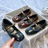 Dziecięce buty księżniczki na wysokim obcasie2026Nowe skórzane buty dziecięce na wiosnę i jesień dla małych dziewczynek, modne buty wizytowe Mary Jane