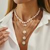 IngeSight.Z Set di Collane con Ciondolo a Coda di Pesce in Perle Finte 4 Pezzi per Donna alla Moda Squisito Multistrato Catena Clavicolare Gioielli da Donna