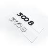 2026 Hot Car Sticker New Car Exterior Decoration Badge Stickers ABS 3D Chrome Black Letters Nameplate Emblem For Peugeot 2008 30
