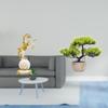 Modern Horse Figurine And Artificial Bonsai Tree Collection Tabletop Ornament Animal Sculpture Faux