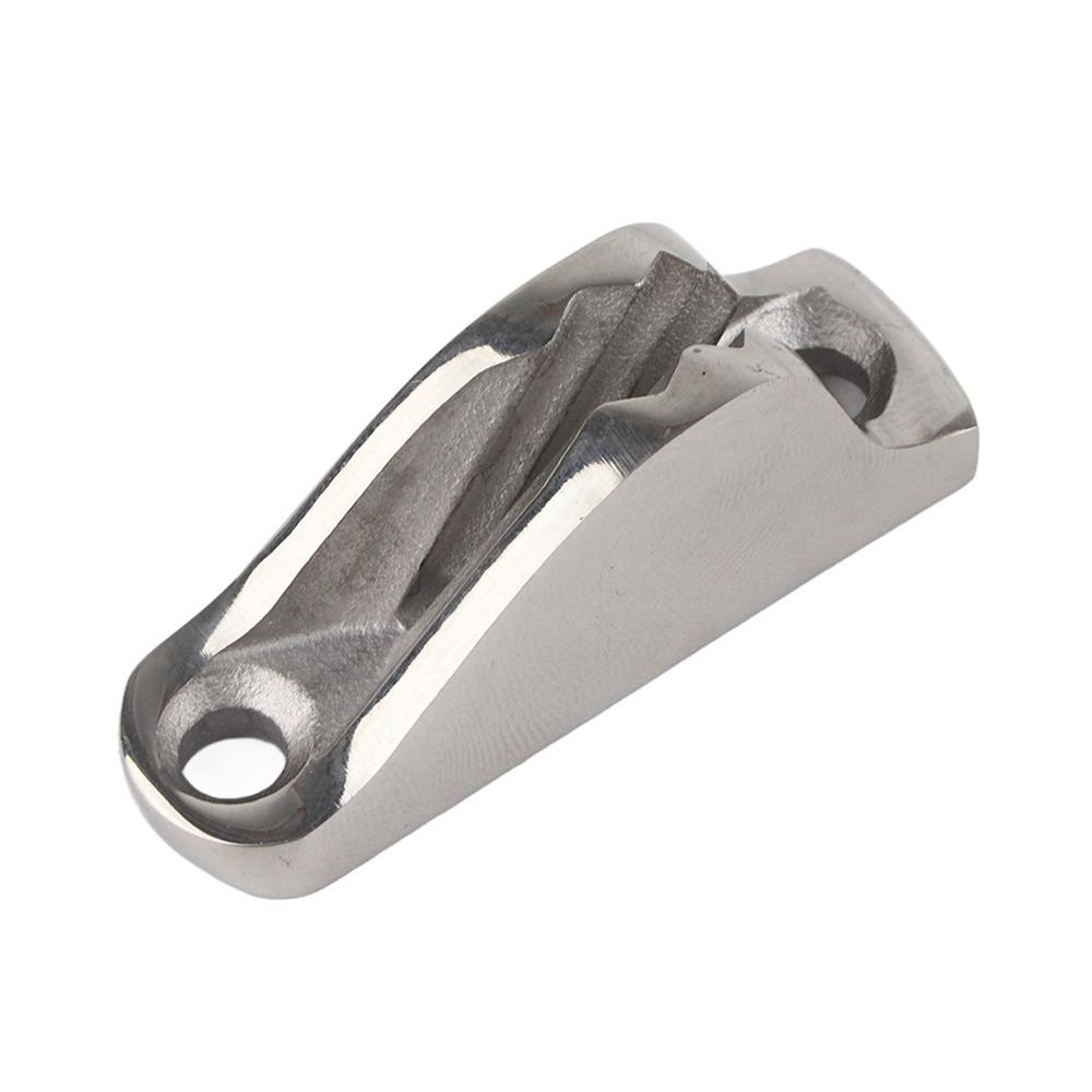 Silver Rope Line Clamp 316 Stainless Steel Rope Cam Cleat Boat Clam Cleat Sailing Equipment