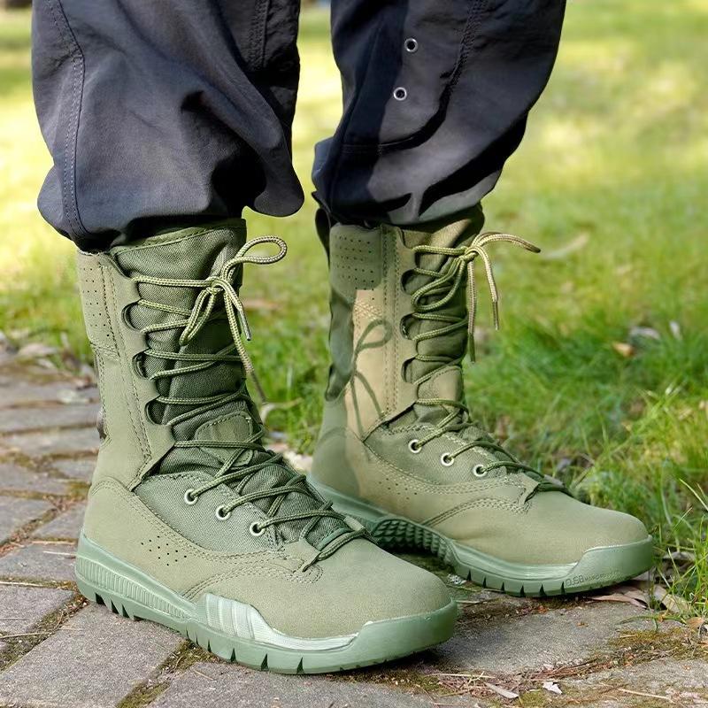 Fashion New Waterproof Men Tactical Boots Desert Boots Hiking Camouflage High-top Desert Men's Boots Fashion Work Men's shoes