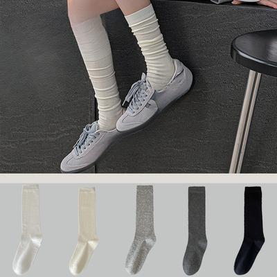Damen Frühlings- und Sommer-Einfarbige Knochenlose Dünne Atmungsaktive Langbeinige Stützsocken
