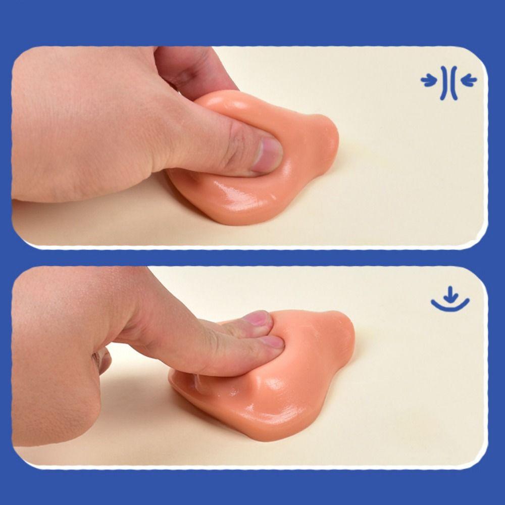 Facial Features Model Simulated Nose Pinching Toy Solid TPR Squeezing Toy  Kids Toys