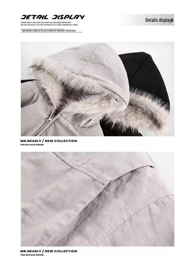 Jaqueta Cardigan de Algodão Grossa Masculina com Estampa de Águia Europeia & Americana - Corte Solto