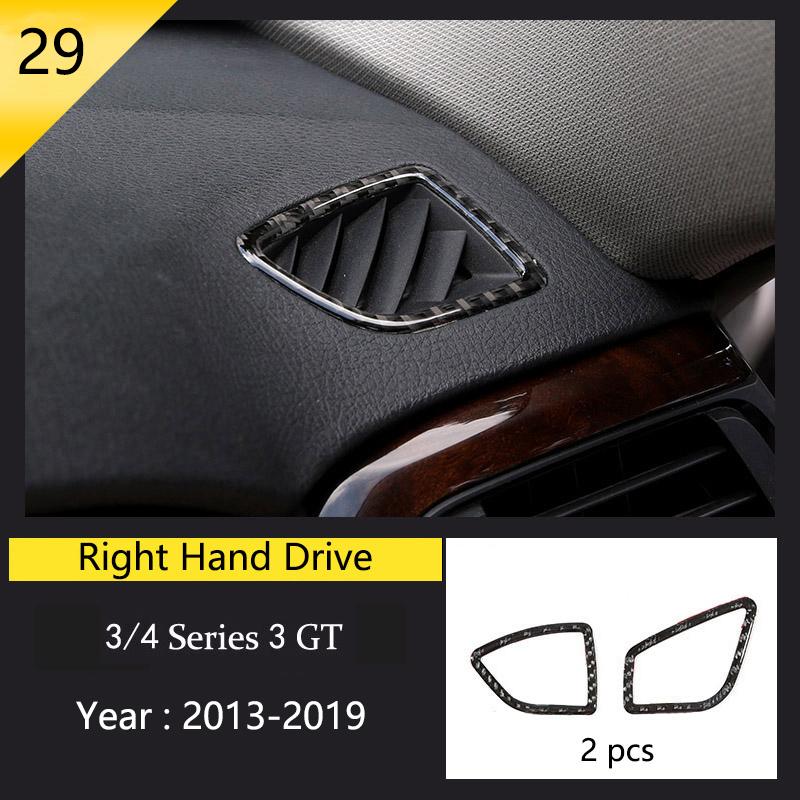 Car Styling Carbon Fiber Interior Button Panel Decoration Cover Trim Sticker Frame For BMW 3 Series F30 3gt F34 F32 Accessories